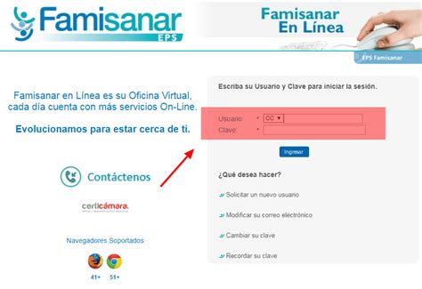 famisanar citas online|Agendamiento de Citas Médicas en Famisanar